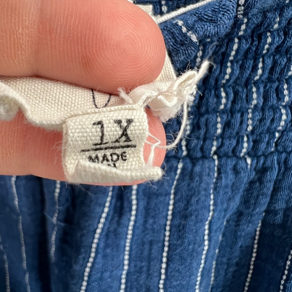 Joie high rise wide leg striped pant coastal grandmother nautical breeze boho 1x - Picture 11 of 12